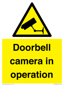 Doorbell camera in operation